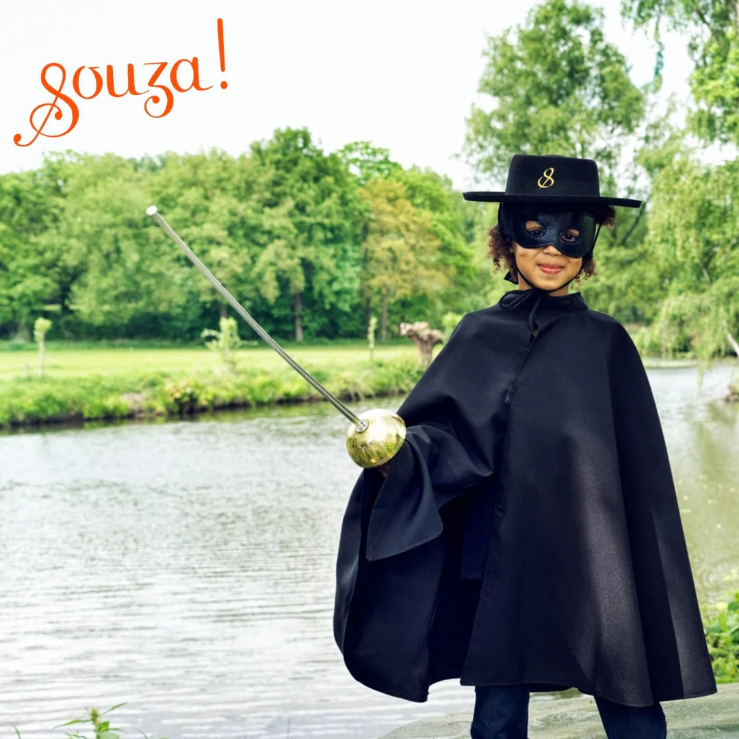 Ensemble avec cape et masque de Zorro - 4-8 ans - Souza