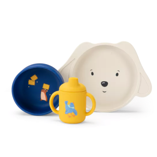 Set vaisselle silicone Puce & Pilou - Moulin Roty