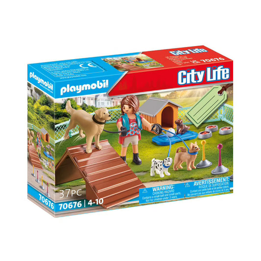 Playmobil - City Life - Set cadeau Educatrice et chiens