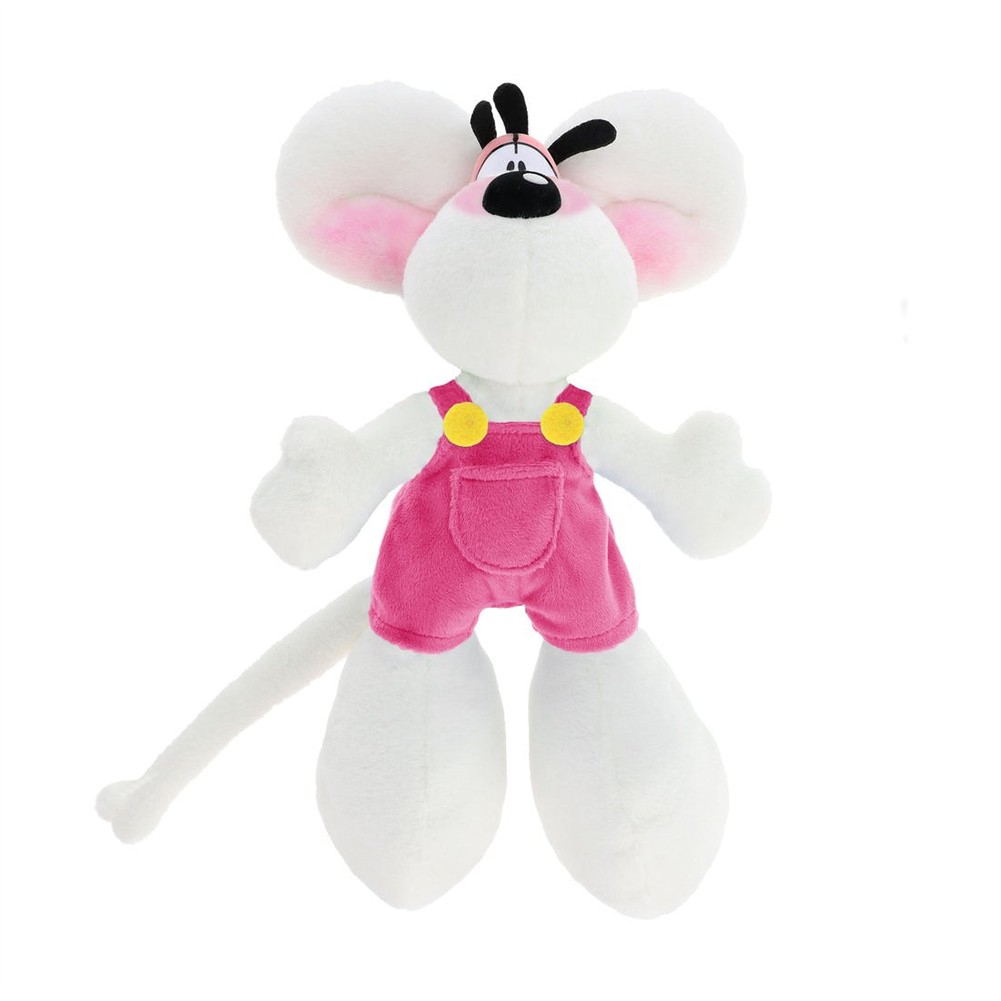 Diddl - Peluche 30 cm - Diddl en salopette rose