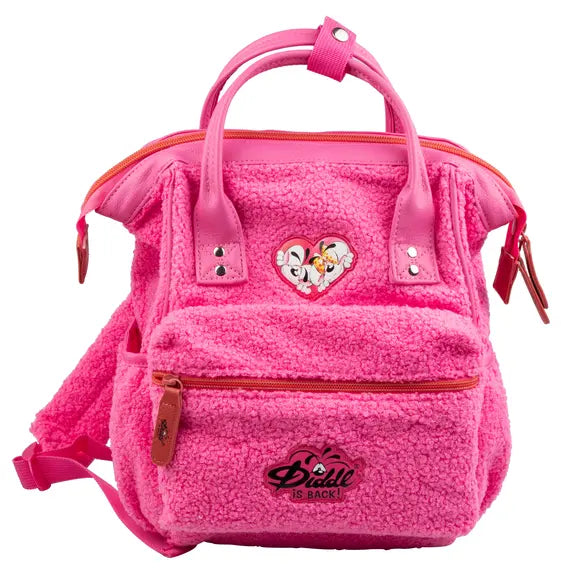 Diddl - Sac à dos en peluche rose
