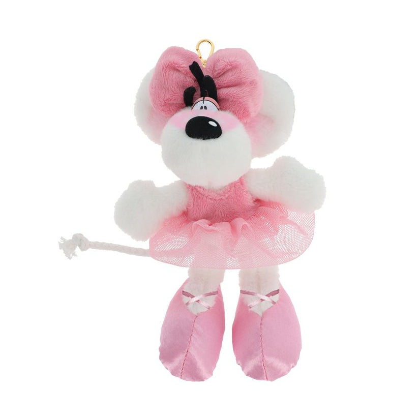 Diddl - Porte-clés peluche - Diddlina en robe ballerina