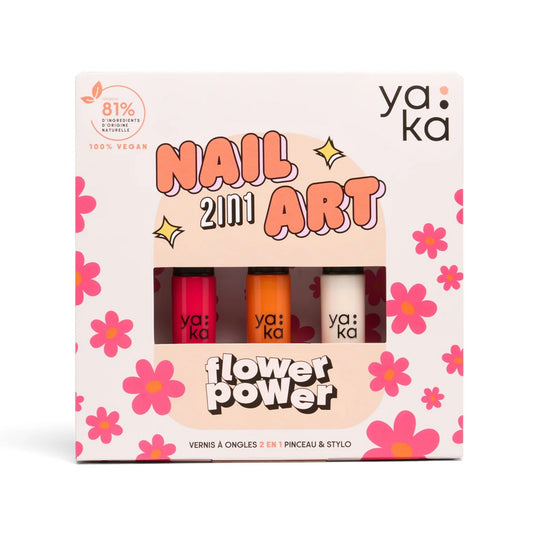 Coffret vernis à ongles 2en1 - Flower Power - Yaka