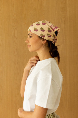 Petit Foulard Manika - Florets Macadamia - Apaches
