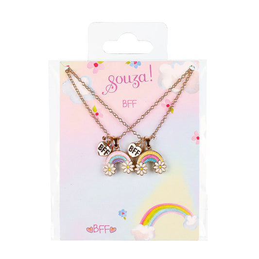 Lot de 2 colliers BFF arc-en-ciel - Souza