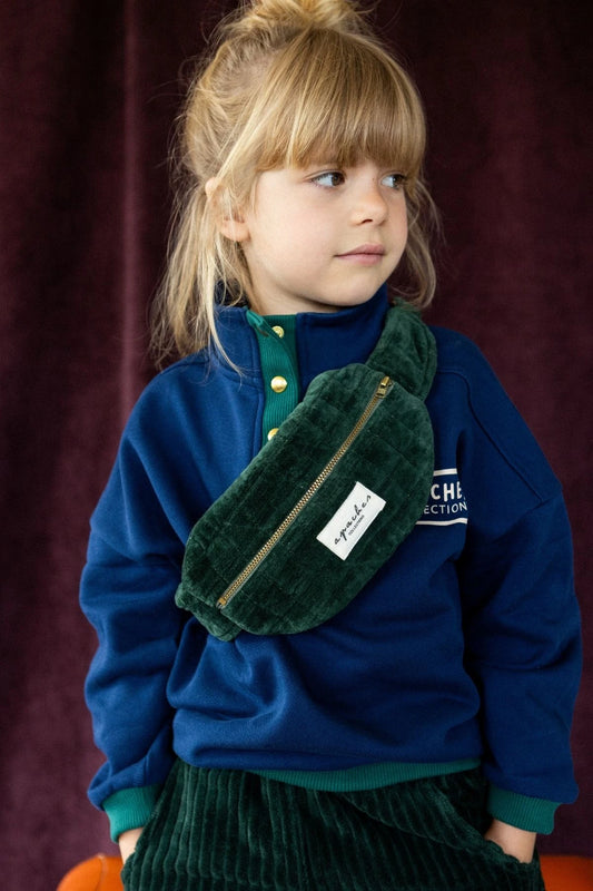 Mini Sac Banane Kela - Velours Lisse Forest - Apaches