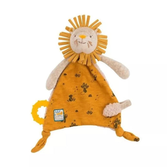 Doudou attache-tétine lion Sous mon baobab - Moulin Roty