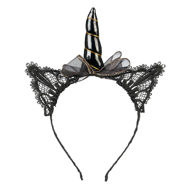 Serre-tête - Licorne Glynda noire - Halloween - Souza