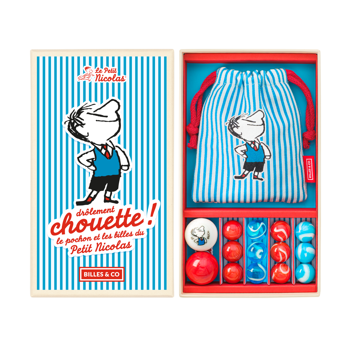 Coffret de billes avec pochon - Le Petit Nicolas - Billes and co