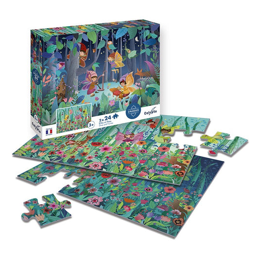 Puzzle 2 x 24 pièces - Elfes et Fées - Sentosphère