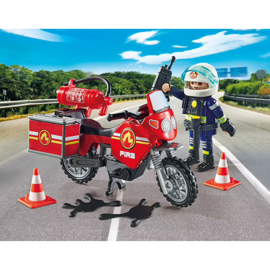 Playmobil - Action Heroes - Pompier et moto
