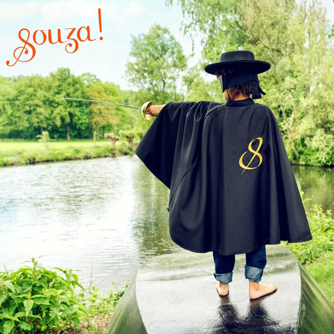Ensemble avec cape et masque de Zorro - 4-8 ans - Souza