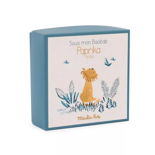 Doudou attache-tétine lion Sous mon baobab - Moulin Roty