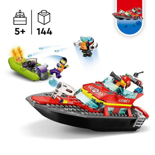 LEGO - City - Le Bateau de Sauvetage des Pompiers