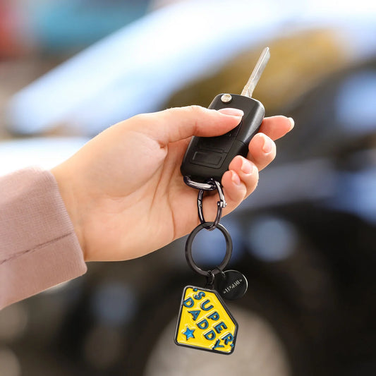 Legami - Porte-Clés en Métal Émaillé - Super Daddy - What A Key Ring!