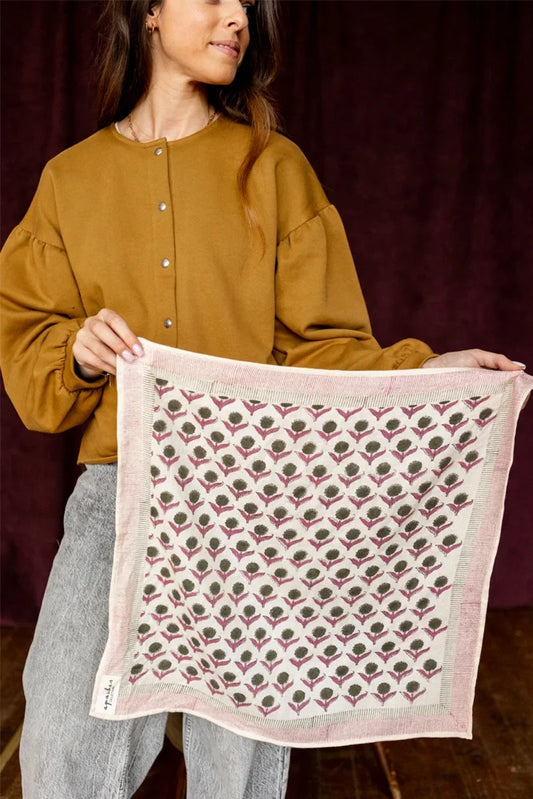 Petit Foulard Manika - Lotus Kaki - Apaches