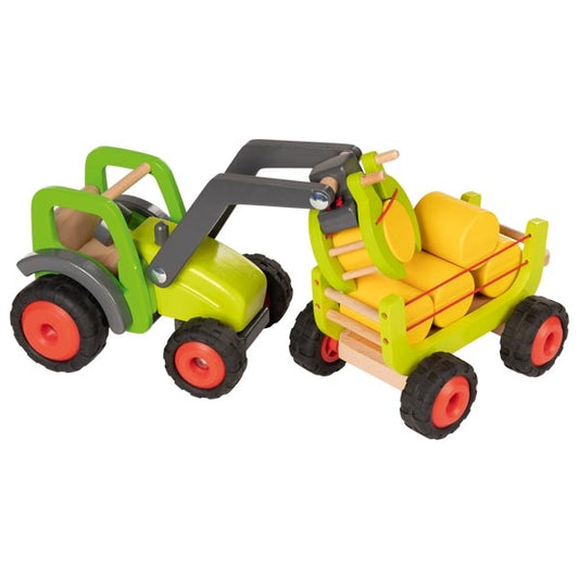 Tracteur en bois - Chargeur avec remorque à foin - Goki