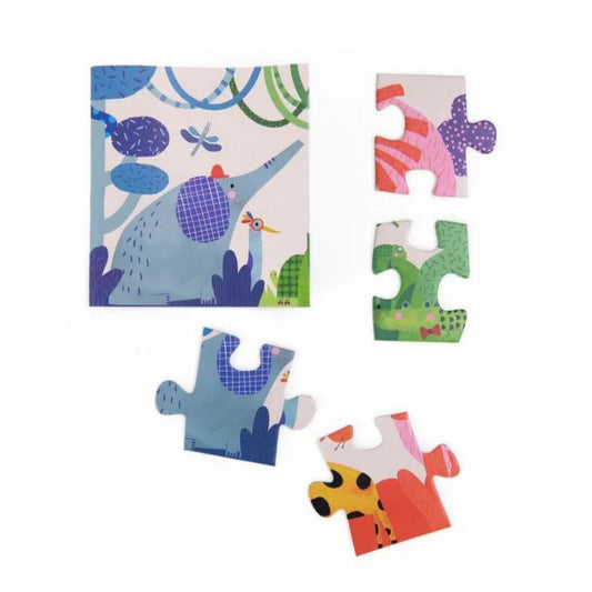 Puzzle 24 pièces - La jungle arc en ciel - Les Toupitis - Moulin Roty