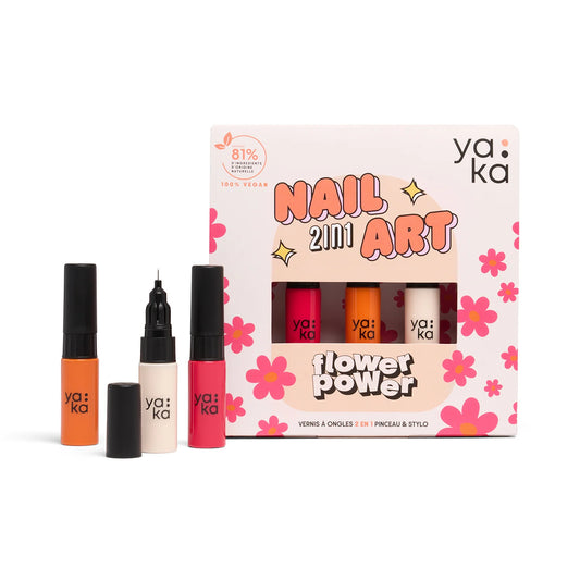 Coffret vernis à ongles 2en1 - Flower Power - Yaka