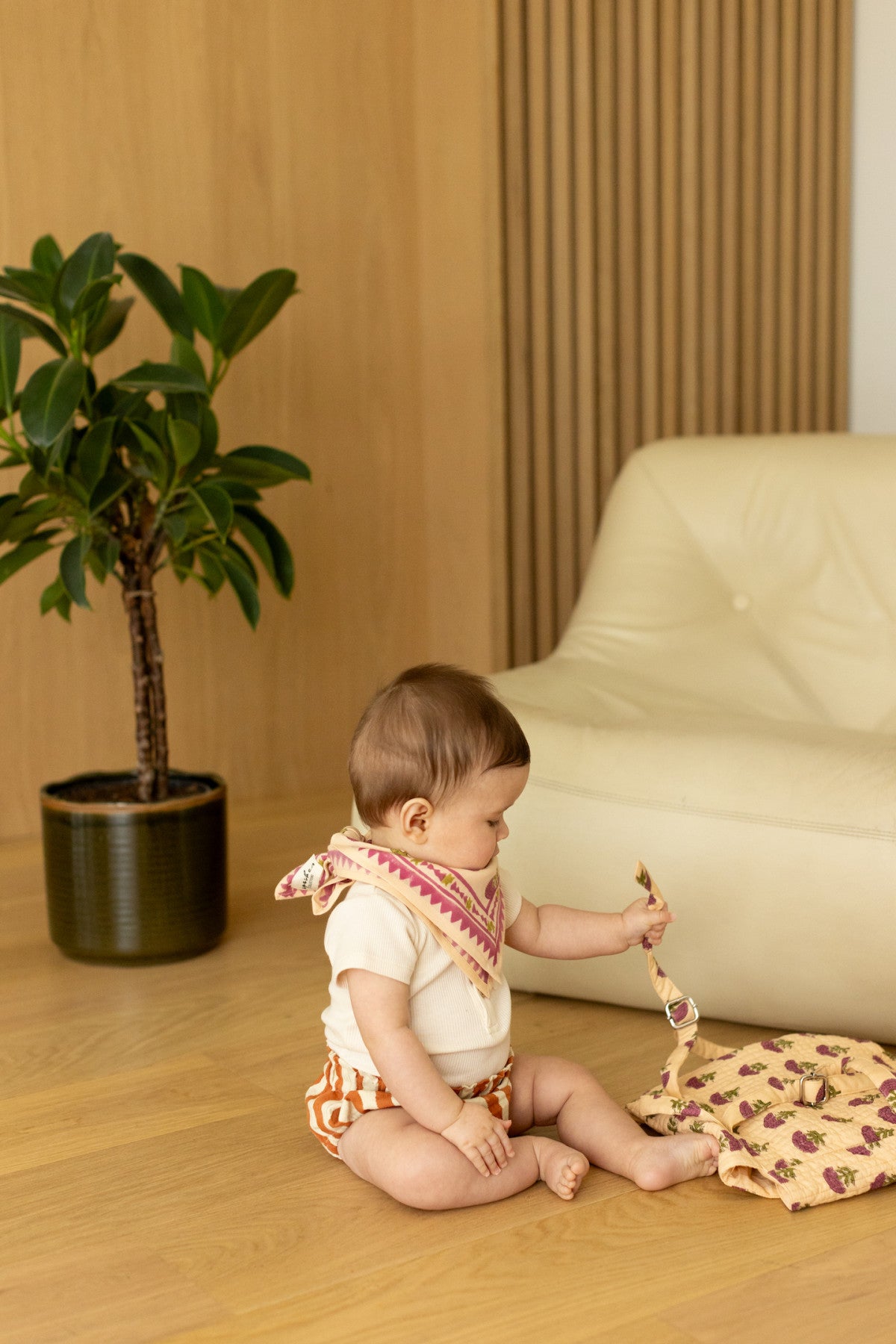 Petit Foulard Manika - Florets Macadamia - Apaches