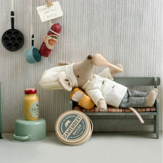 Souris chef de cuisine avec marmite et cuillère - Maileg