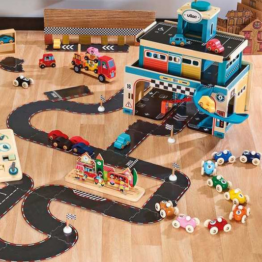 Circuit réversible Vilacity 42 pièces + 2 voitures - Vilac