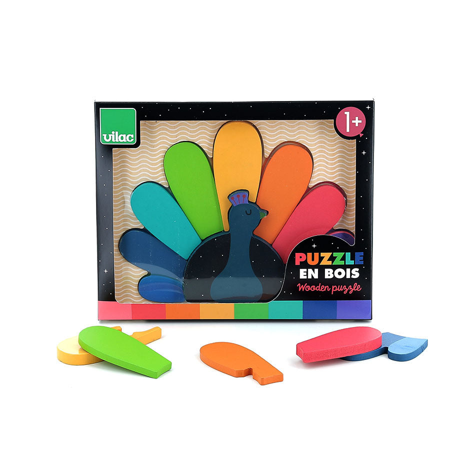 Puzzle encastrement en volume paon Andy Westface - Vilac
