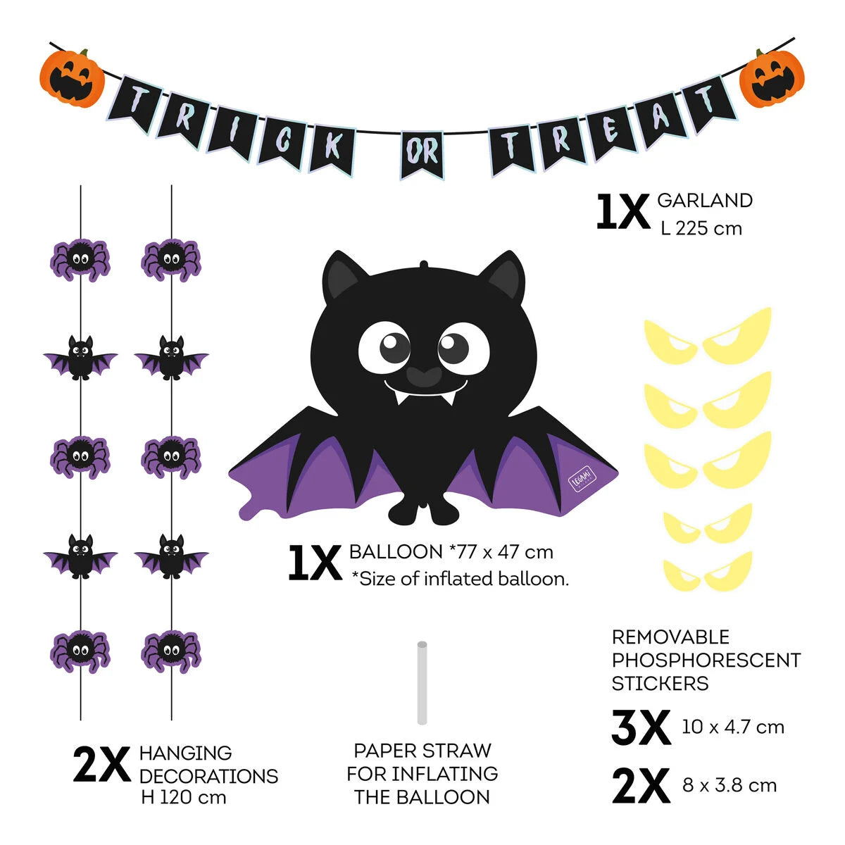 Legami - Set Décoration Porte Halloween - Trick Or Treat - Halloween