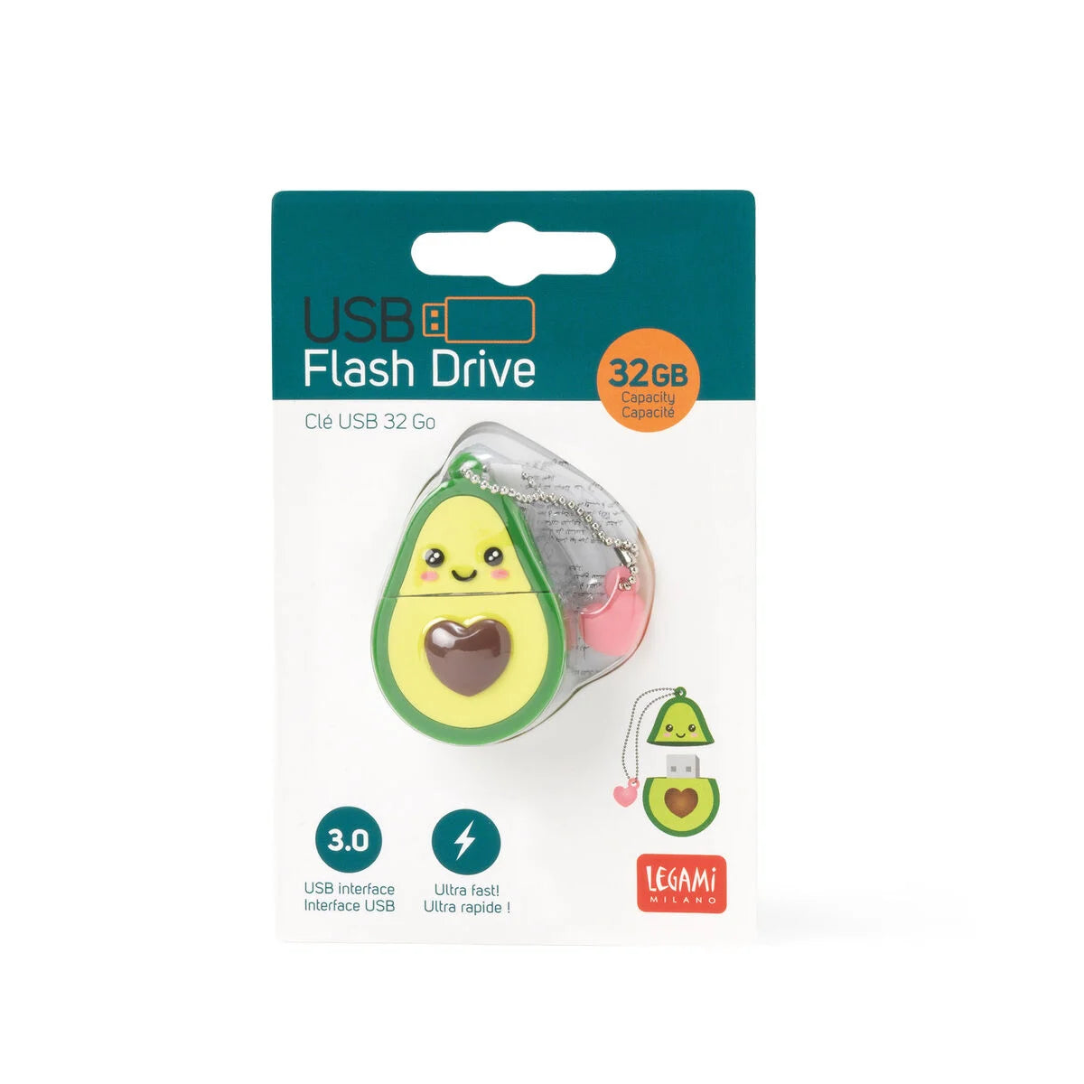 Legami - Clé USB 3.0 32 GB - Avocat - Flash Drive