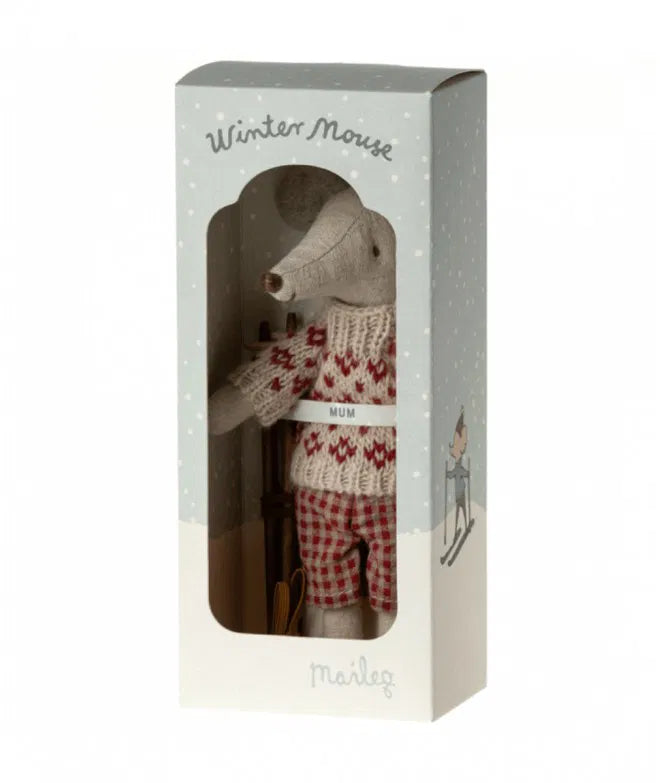 Souris ski hiver - Maman
