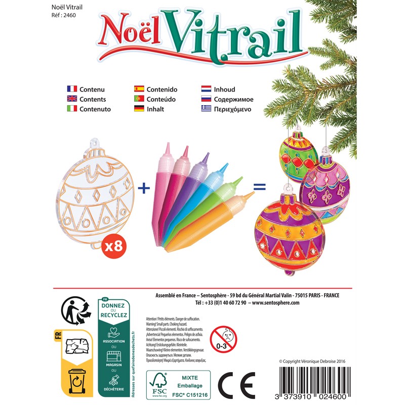 Coffret DIY - Noël Vitrail - Sentosphère