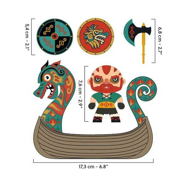 Figurine Arty Toys - Pirate Drak & Drakkar - Djeco