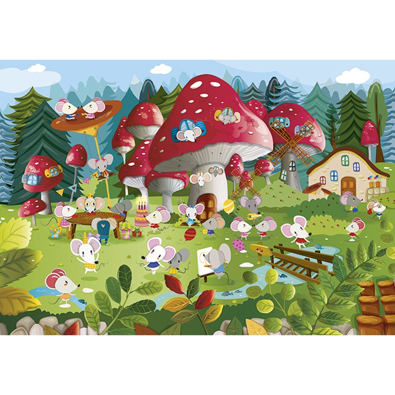 Puzzle 54 pièces - Le Village des Souris - Sentosphère