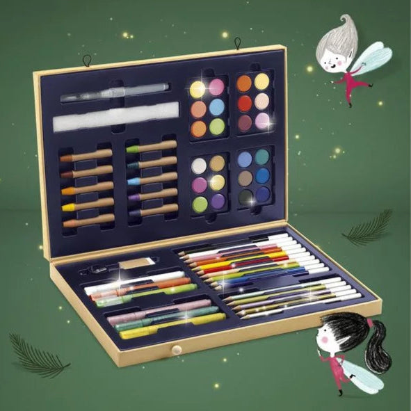 Mallette de dessin en bois Sparkling color box - Djeco