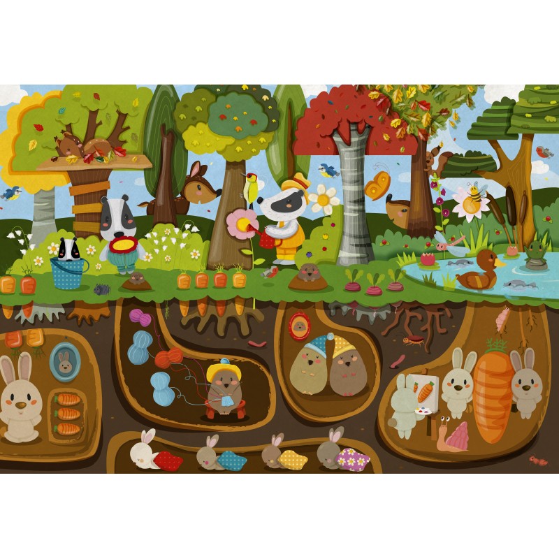 Puzzle 2 x 24 pièces - Vie dessus Vie dessous - Sentosphère