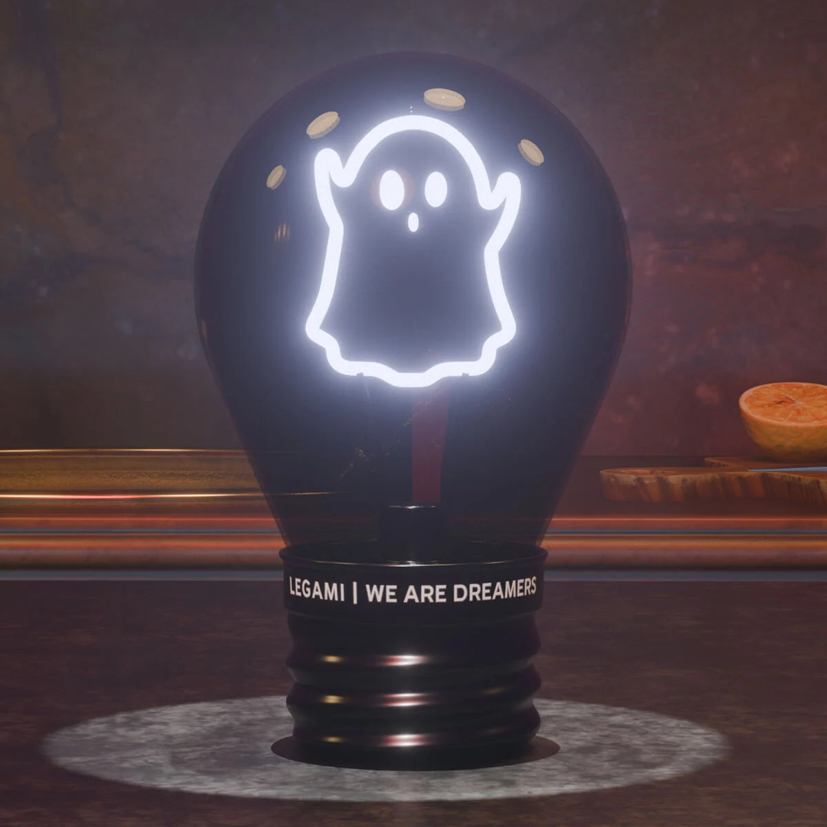 Legami - Lampe Décorative de Table en Forme d’Ampoule - Fantôme - Halloween