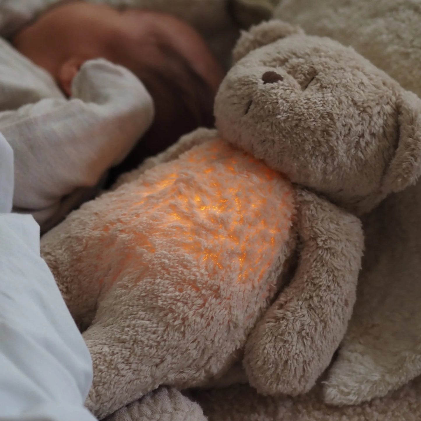 Moonie – Peluche ourson avec sons & lumières - Gris - BB&Co