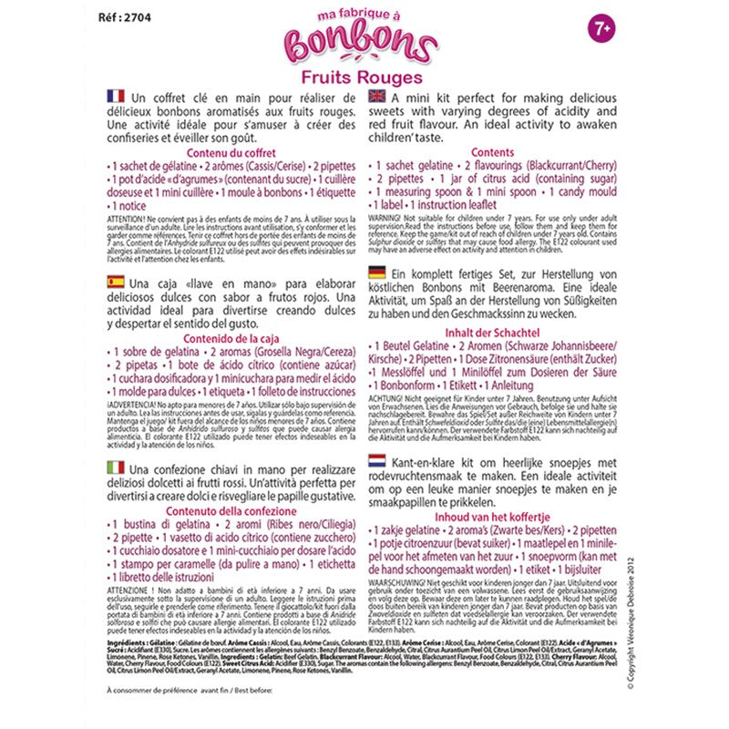 Mini fabrique à bonbons - Fruits Rouges - Sentosphère