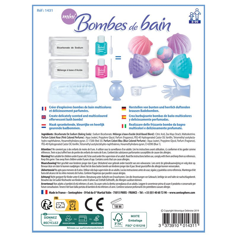 Petit coffret fabrication de Bombes de bain - Sentosphère