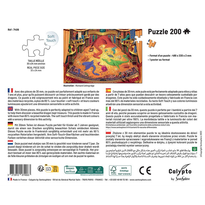 Puzzle 200 pièces - Le Trésor des Dragons - Sentosphère