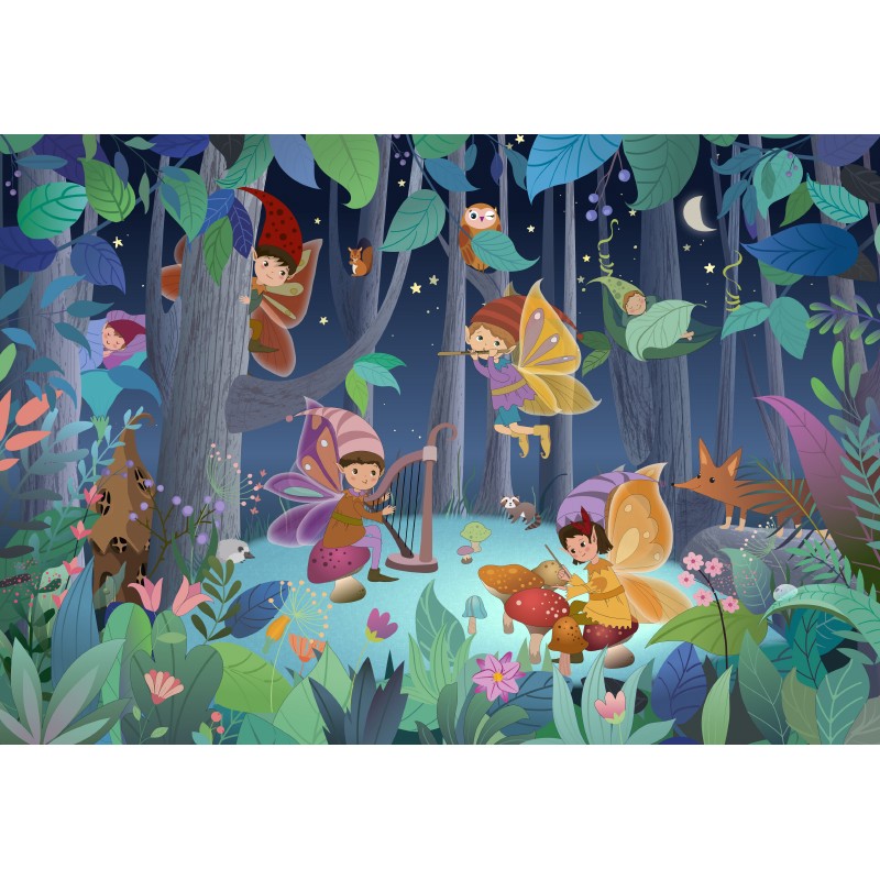 Puzzle 2 x 24 pièces - Elfes et Fées - Sentosphère