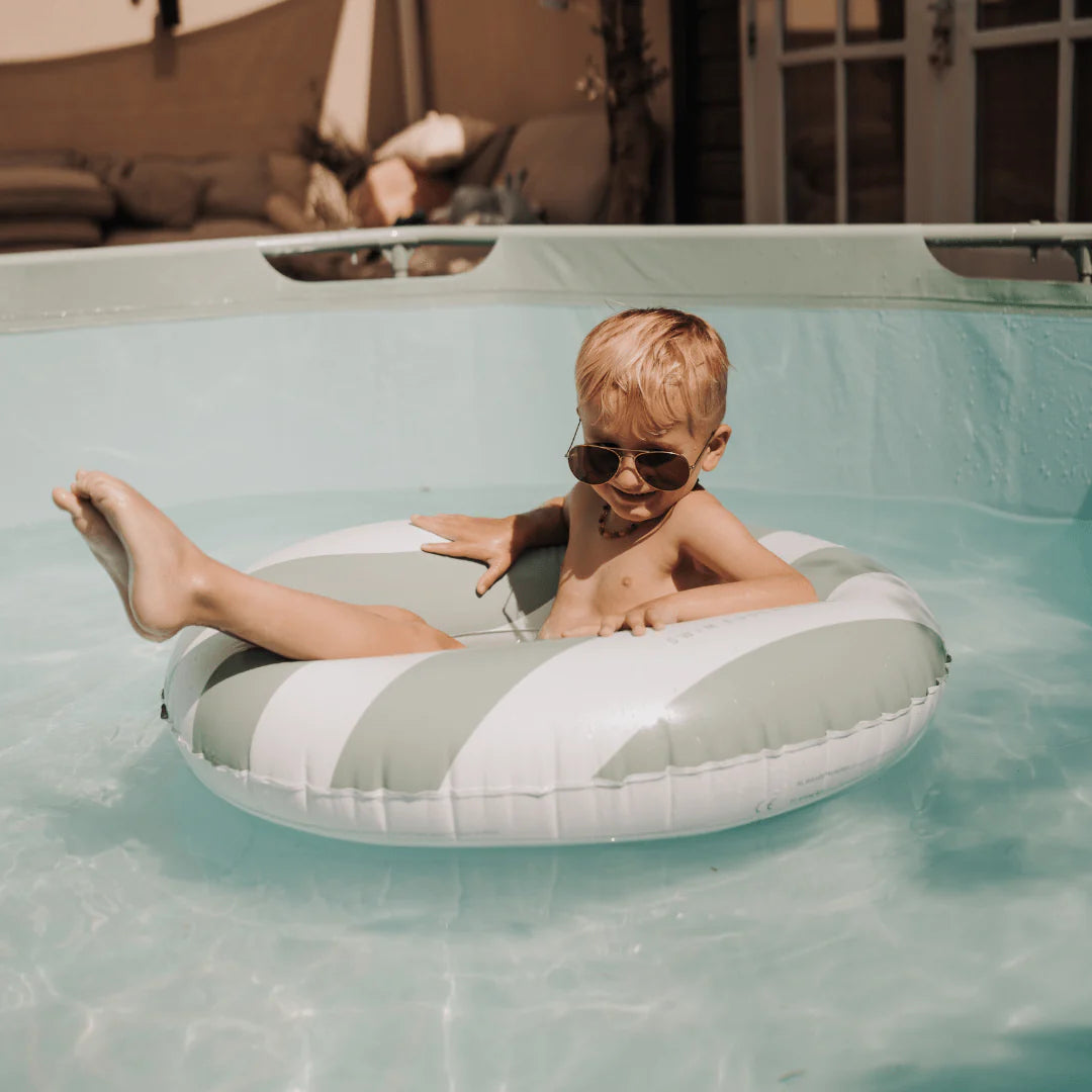 Bouée de piscine - Rayures vertes Ø 90 cm