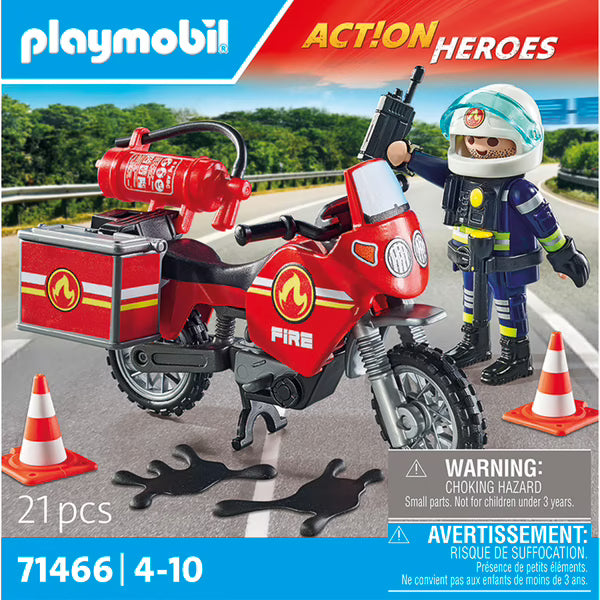 Playmobil - Action Heroes - Pompier et moto