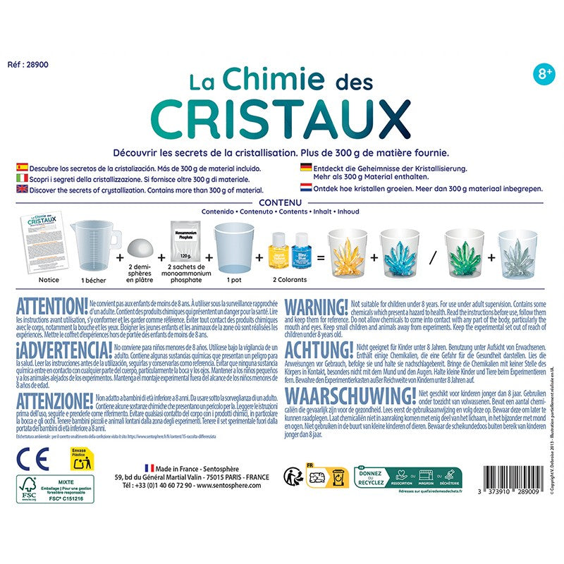 Coffret DIY - La Chimie des Cristaux - Sentosphère