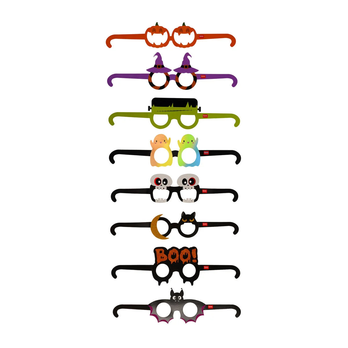 Legami - Set de 8 Paires de Lunettes en Papier - Halloween