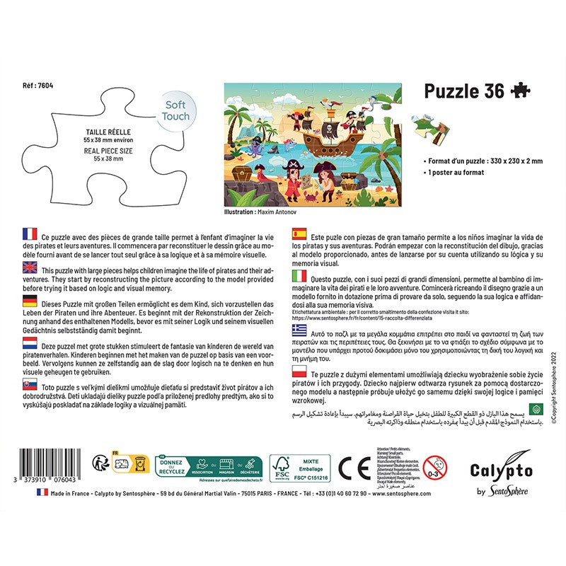 Puzzle 36 pièces - Les Pirates - Sentosphère