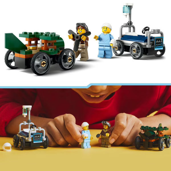 LEGO - City - Pack de bolides de course : avion contre lit d'hôpital