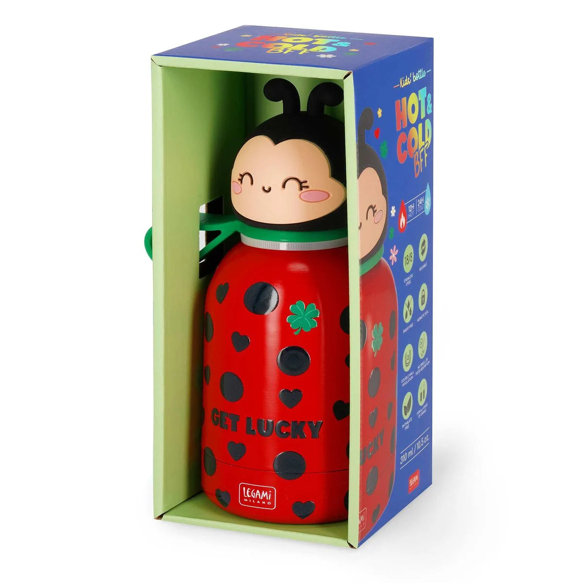 Legami - Gourde Thermique pour Enfant - Ladybug - Hot&Cold BFF