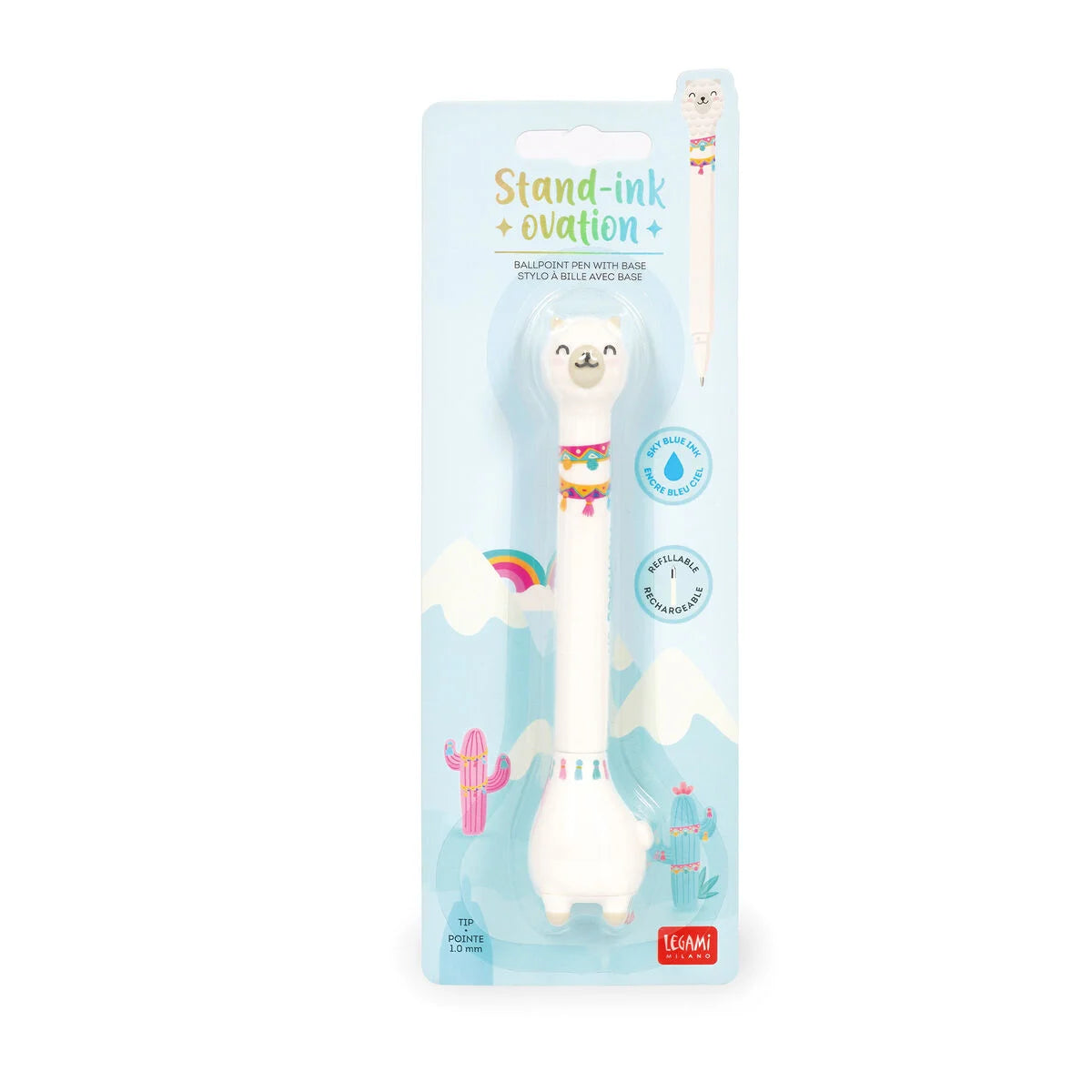 Legami - Stylo à bille Llama avec base - Stand-Ink Ovation