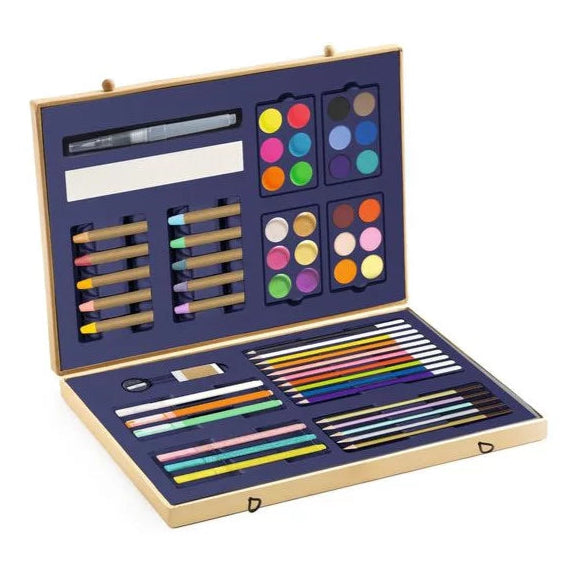 Mallette de dessin en bois Sparkling color box - Djeco